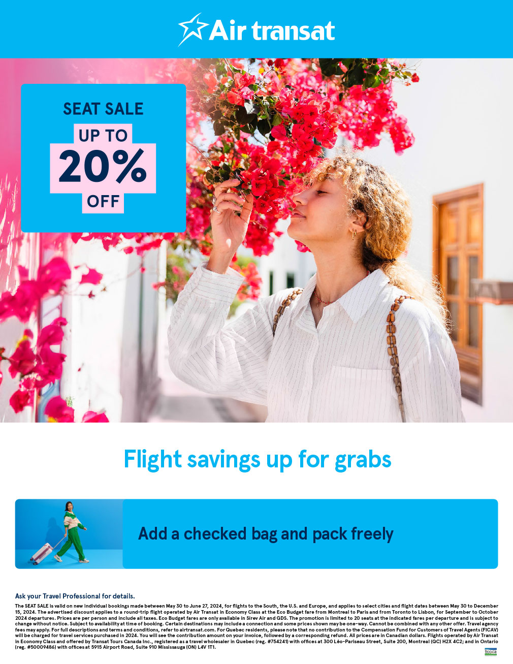 Air Transat Seat Sale